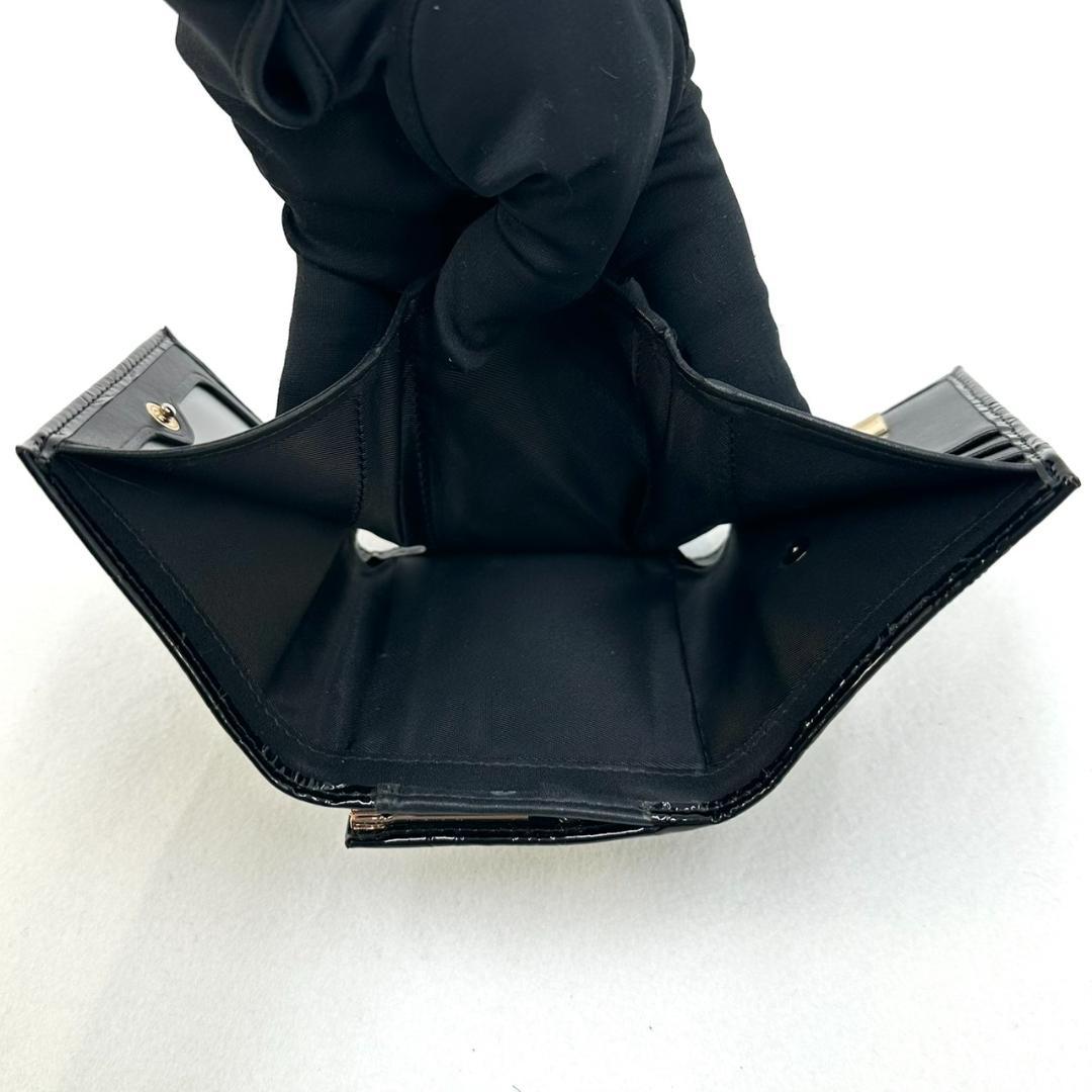 Vivienne Westwood オーブロゴ がま口 三つ折り財布 ブラック