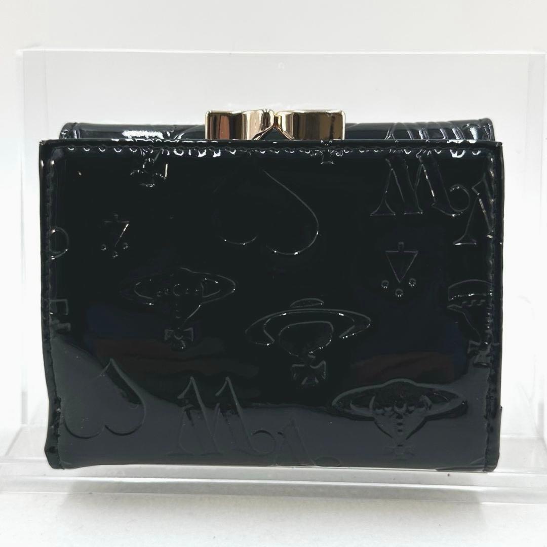 Vivienne Westwood オーブロゴ がま口 三つ折り財布 ブラック