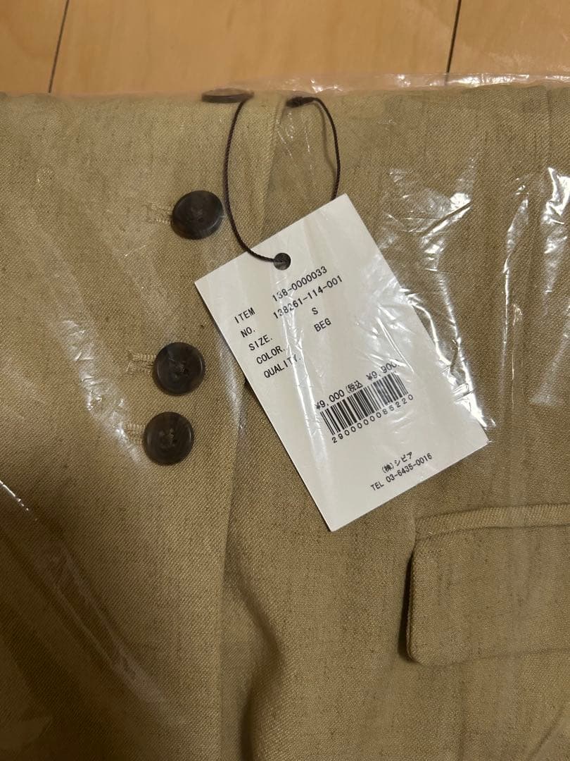 【新品未使用】OLUN リネンブレンドジャケット　きりまる