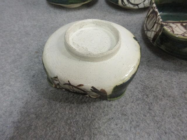 織部焼 向付 5客 [B23835] 懐石料理 道具 小鉢 古玩 古美術
