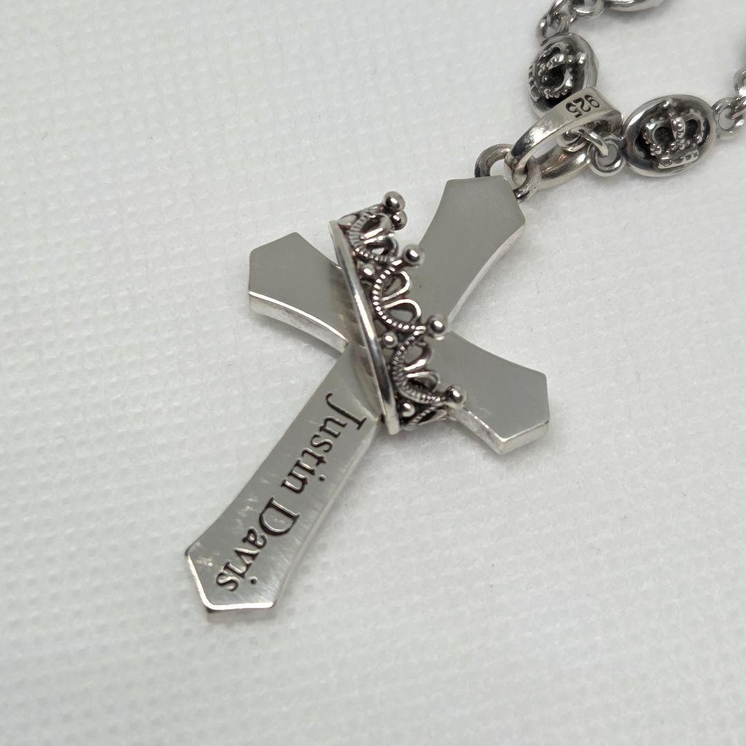 JUSTIN DAVIS CROSS WITH CROWN＆QE2チェーン