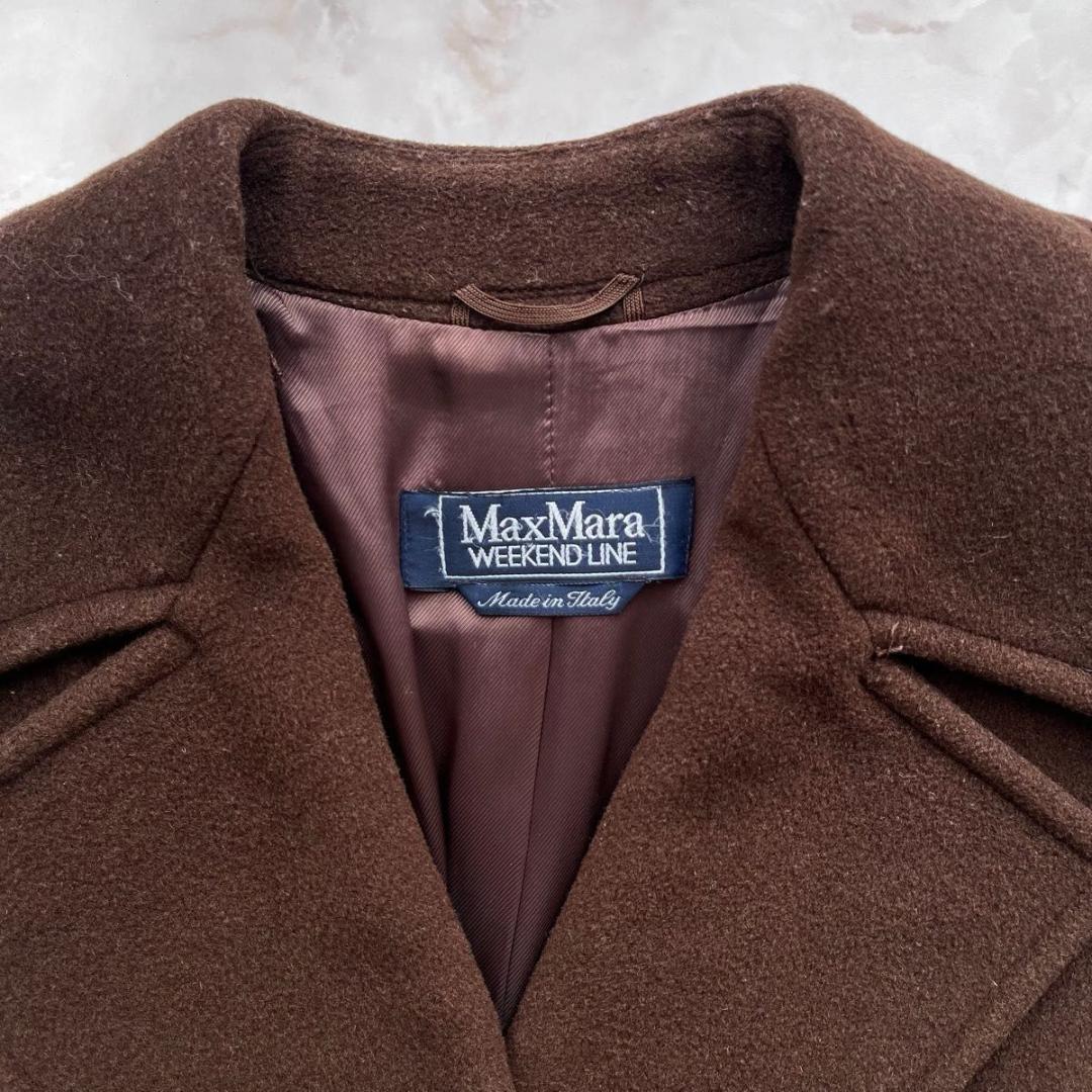 Max Mara ベルテッドコート ダブル　マキシ丈　ベルト　ガウン　42 XL