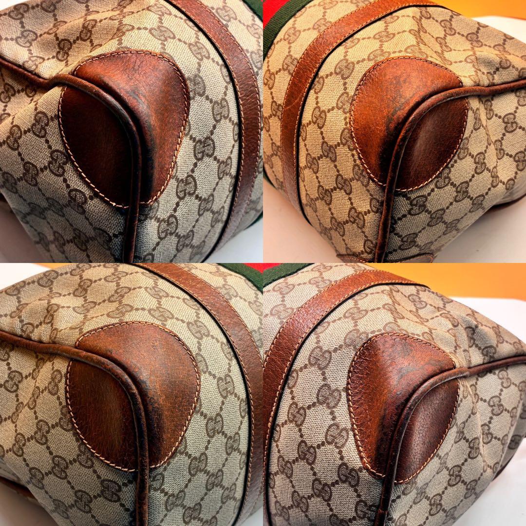 GUCCI グッチ GGキャンバス シェリーライン ミニボストンバッグ