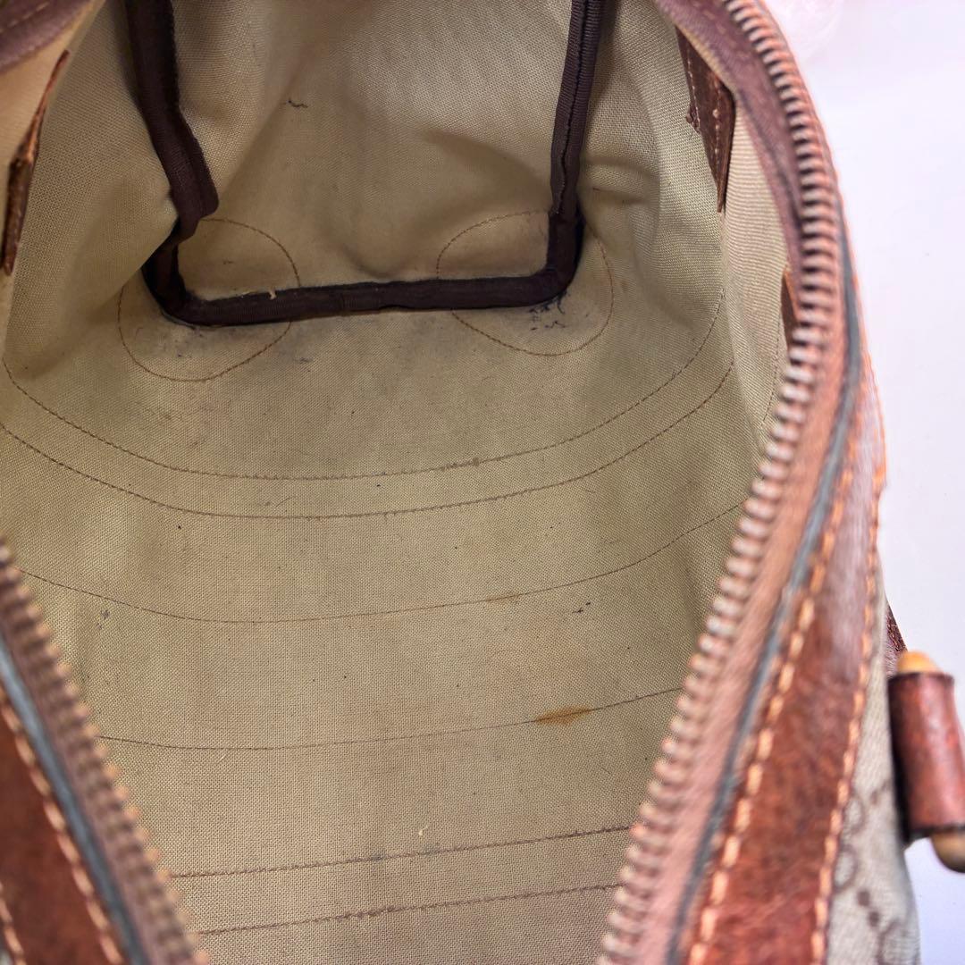 GUCCI グッチ GGキャンバス シェリーライン ミニボストンバッグ