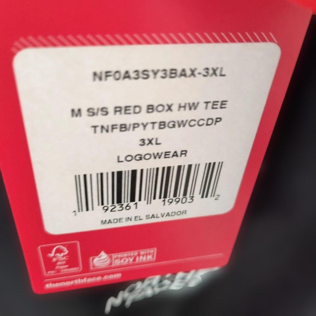 希少3XL THE NORTH FACE RED BOX ヘビーウェイト TEE