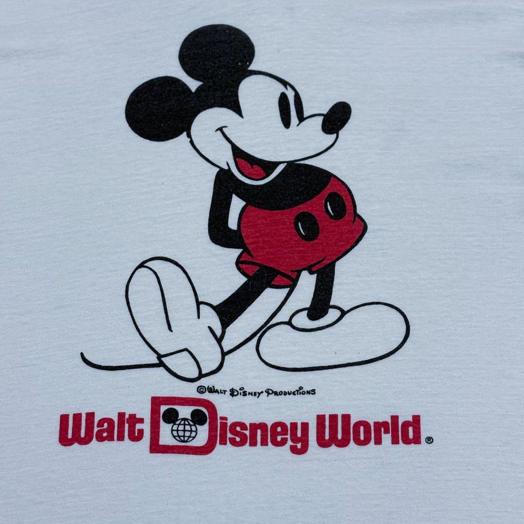 希少 エラプリ70s Disney 白足 ミッキー XL USA製 ビンテージ