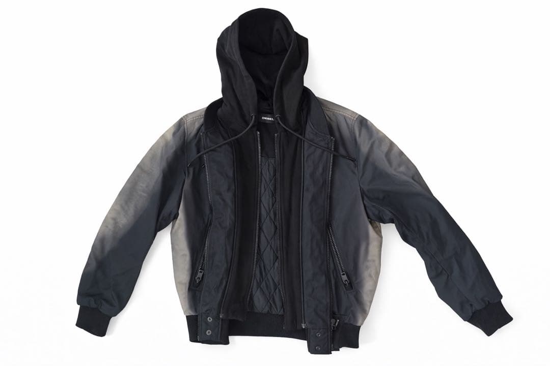 DIESEL ディーゼル MA-1 フード着脱可 内ポケット付