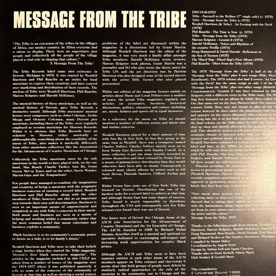 【超希少/小冊子付】Message From The Tribe 限定1000枚
