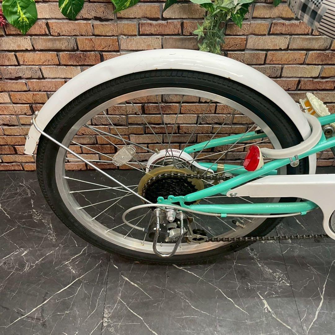 【108】子供用自転車 子供車 GIRLS LABO グリーン 22インチ