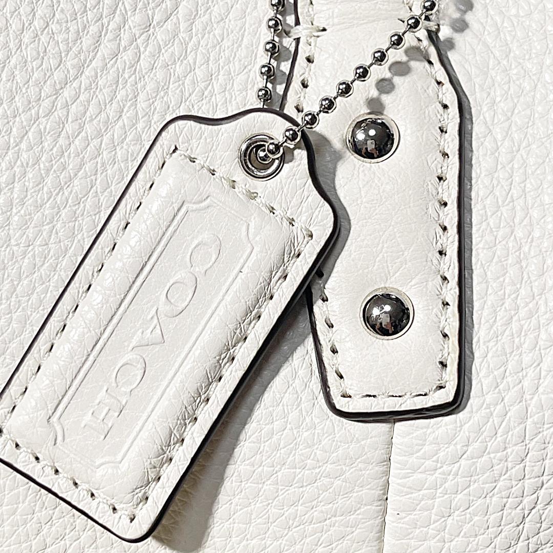 未使用 COACH コーチ レザー ボストンバッグ ホワイト 2way