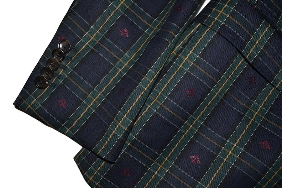 【未使用品】GUCCI グッチ 国内正規 高級ブラックウォッチスーツ 54 伊製