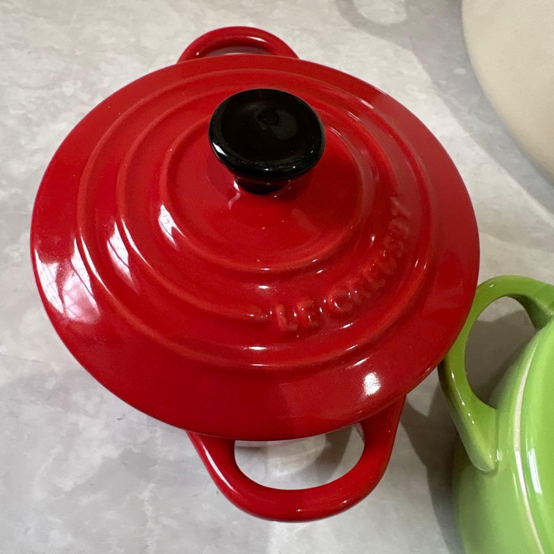 LE CREUSET 両手鍋セット ホワイト・カラフル