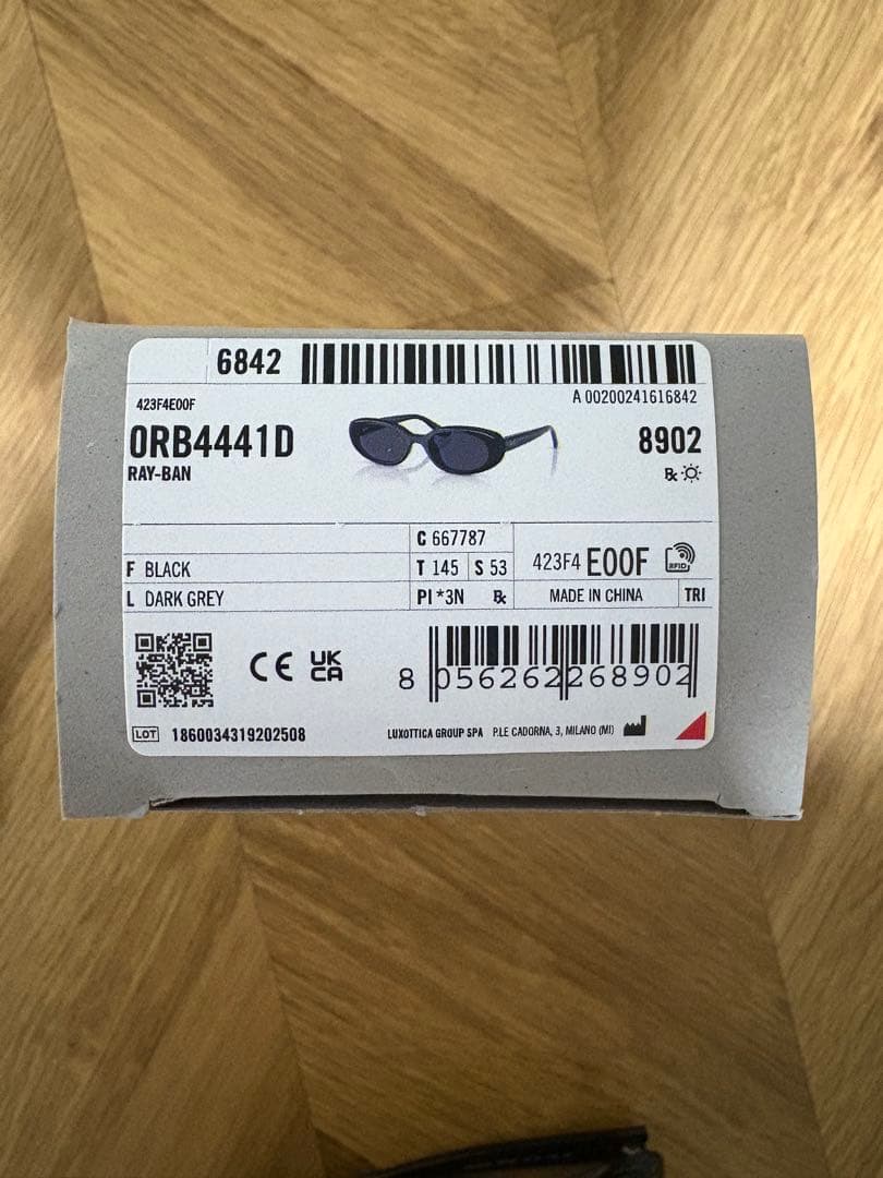 Ray-Ban ORB4441D ブラック サングラス