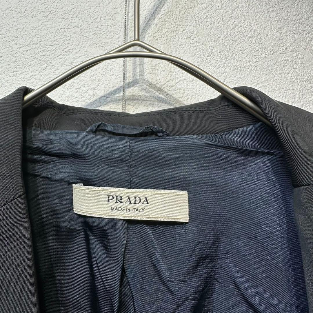 希少 美品 PRADA プラダ 3B デザイン テーラードジャケット 黒 38