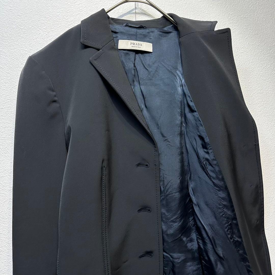 希少 美品 PRADA プラダ 3B デザイン テーラードジャケット 黒 38