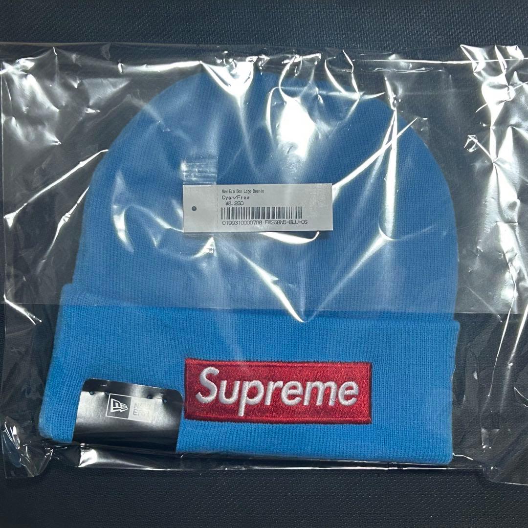 Supreme New Era® Box Logo Beanie Cyan