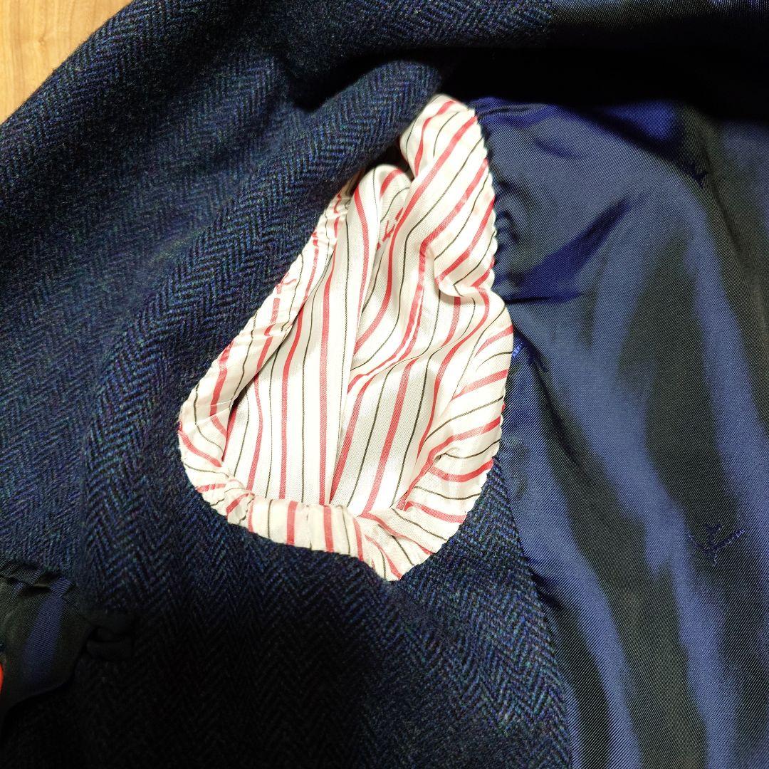 ISAIA イザイア ジャケット 46 ネイビー ツィード