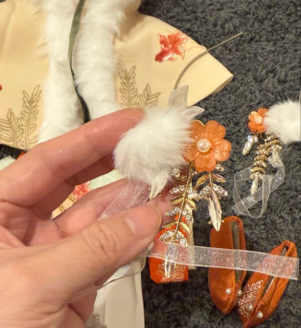 20cm限定着せ替えぬいぐるみ服漢服金魚柄