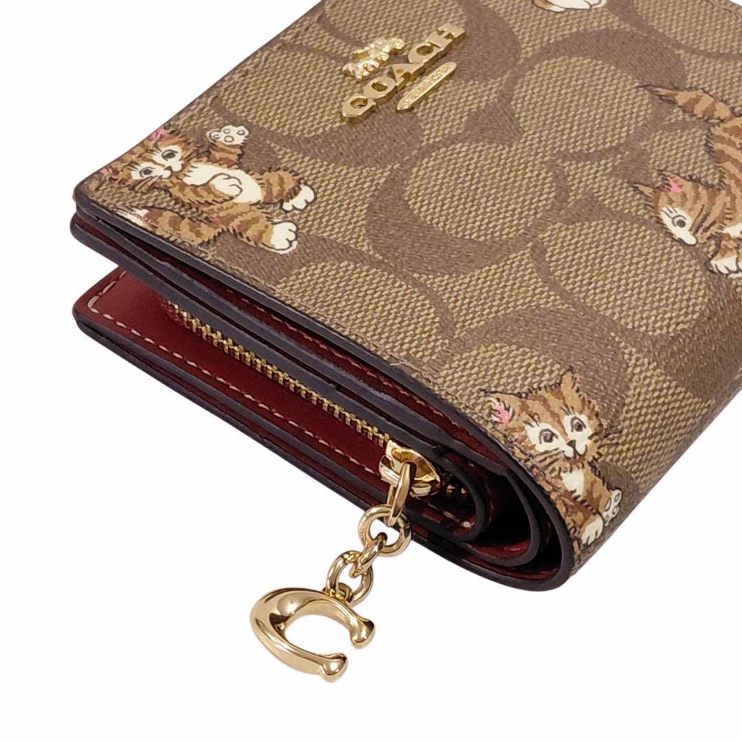 未使用　COACH ダンシング キトゥン 財布 コンパクト　CC922 猫