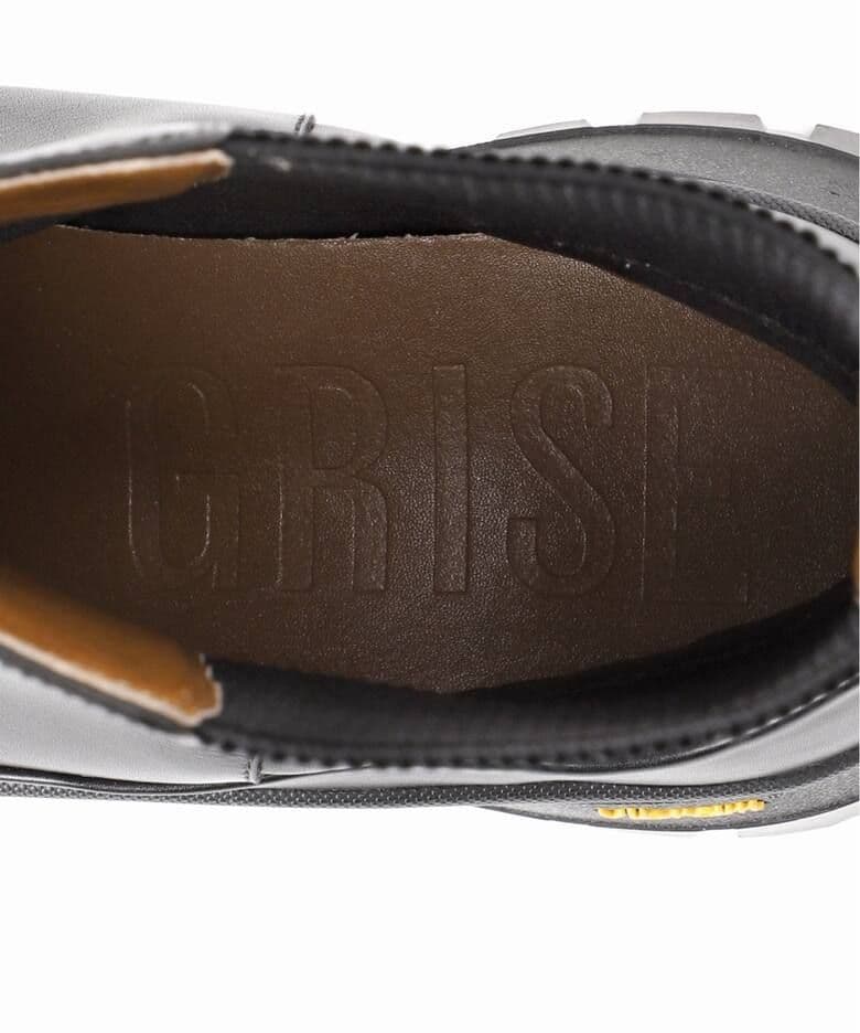 LE TALON GRISEレザーVIBRAMバックリブショートブーツ