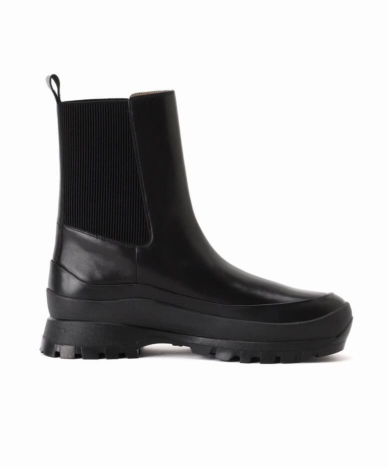 LE TALON GRISEレザーVIBRAMバックリブショートブーツ