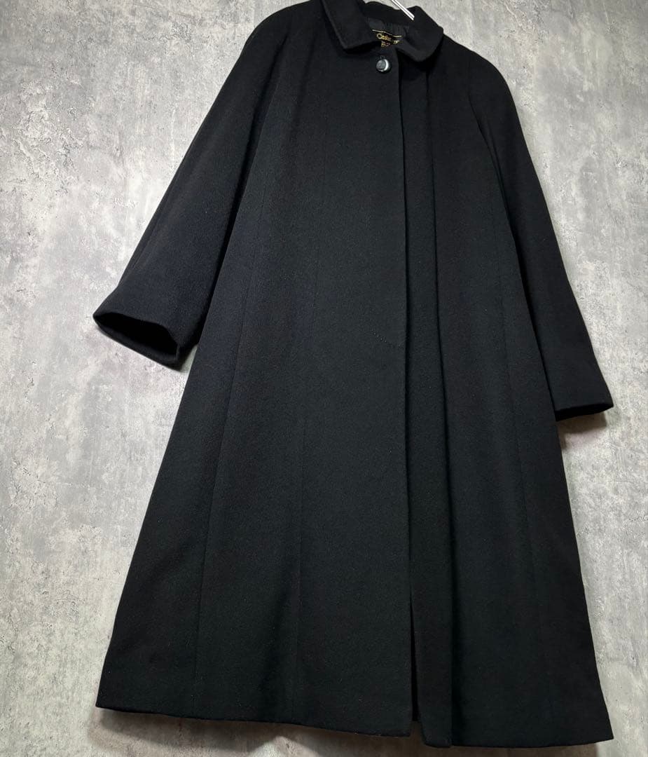 高級 カシミヤ 100％ ロングコート 黒 美品 13サイズ