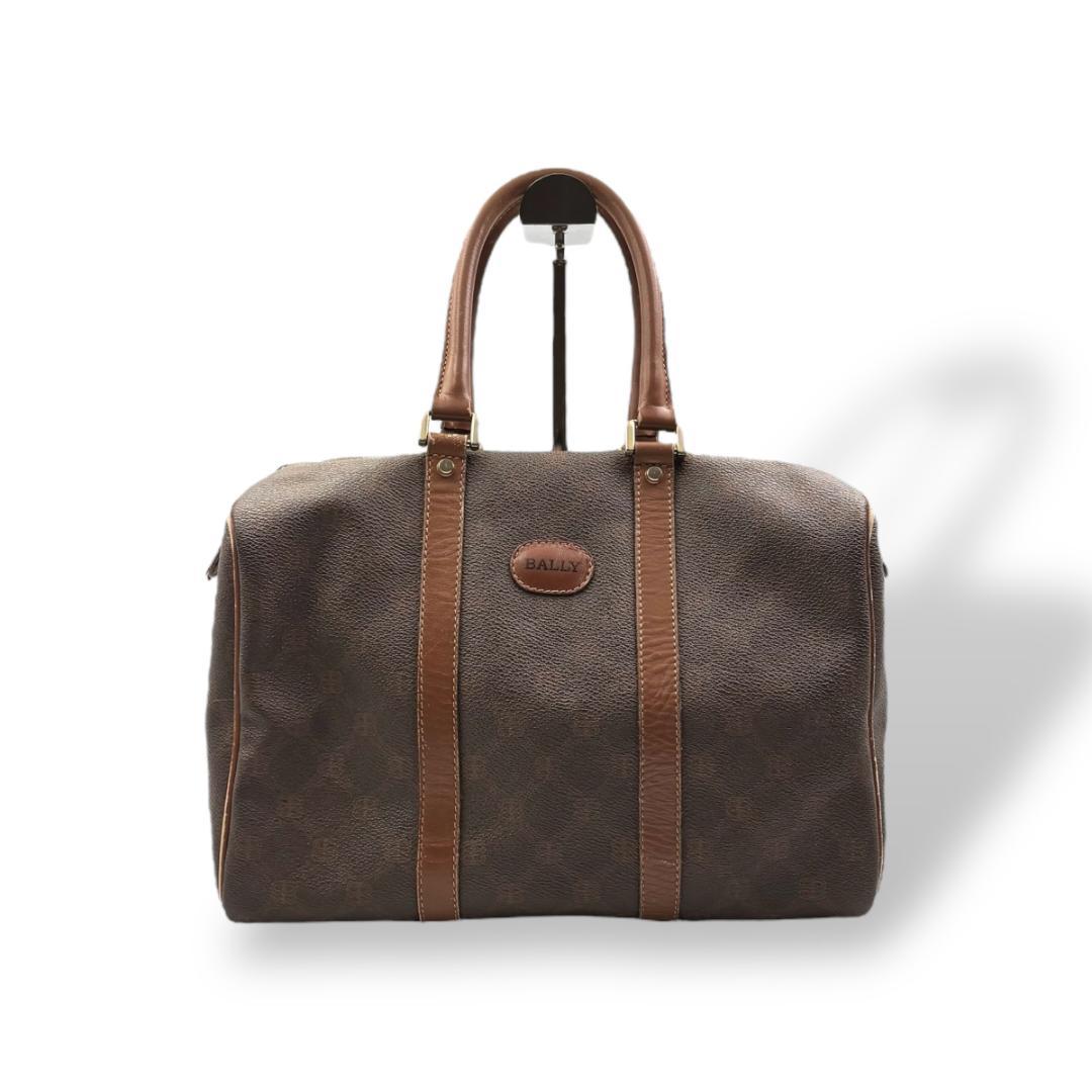BALLY バリー　ミニボストンバッグ　男女兼用　レザー　ブラウン　K153
