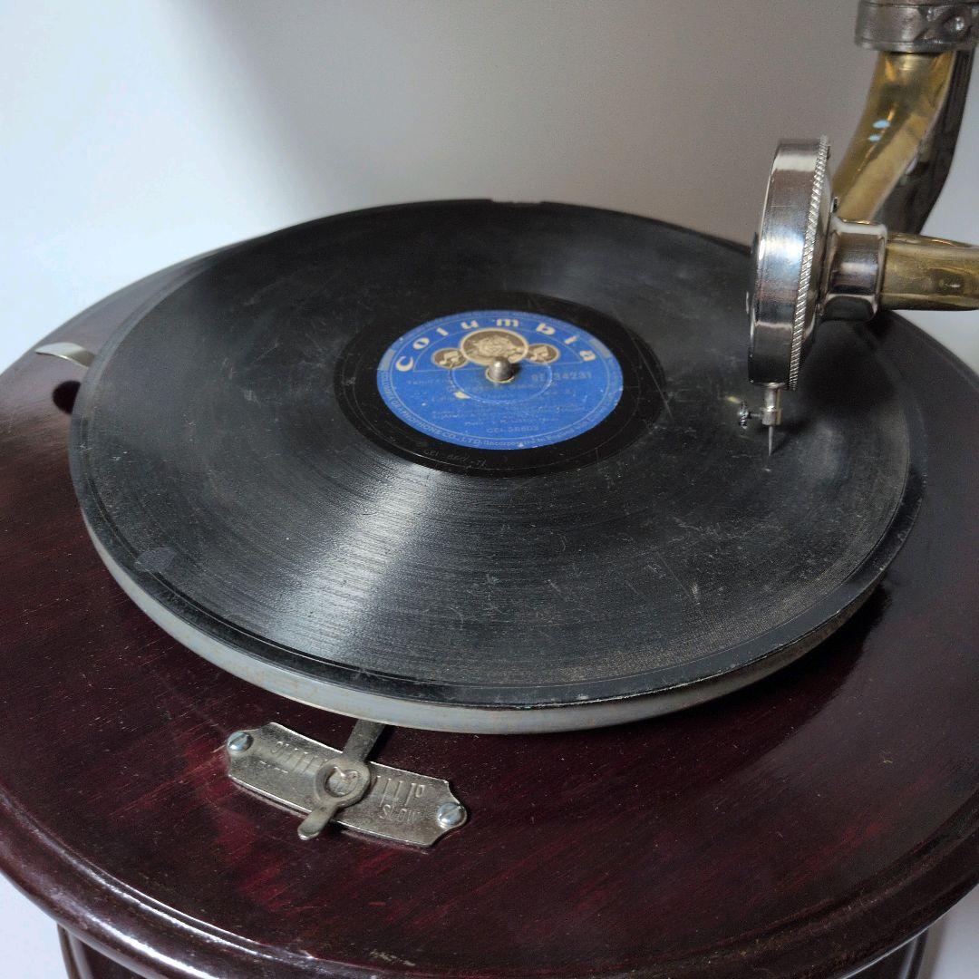 【美品・可動品】蓄音機 his master’s voice ラッパ型 再現品