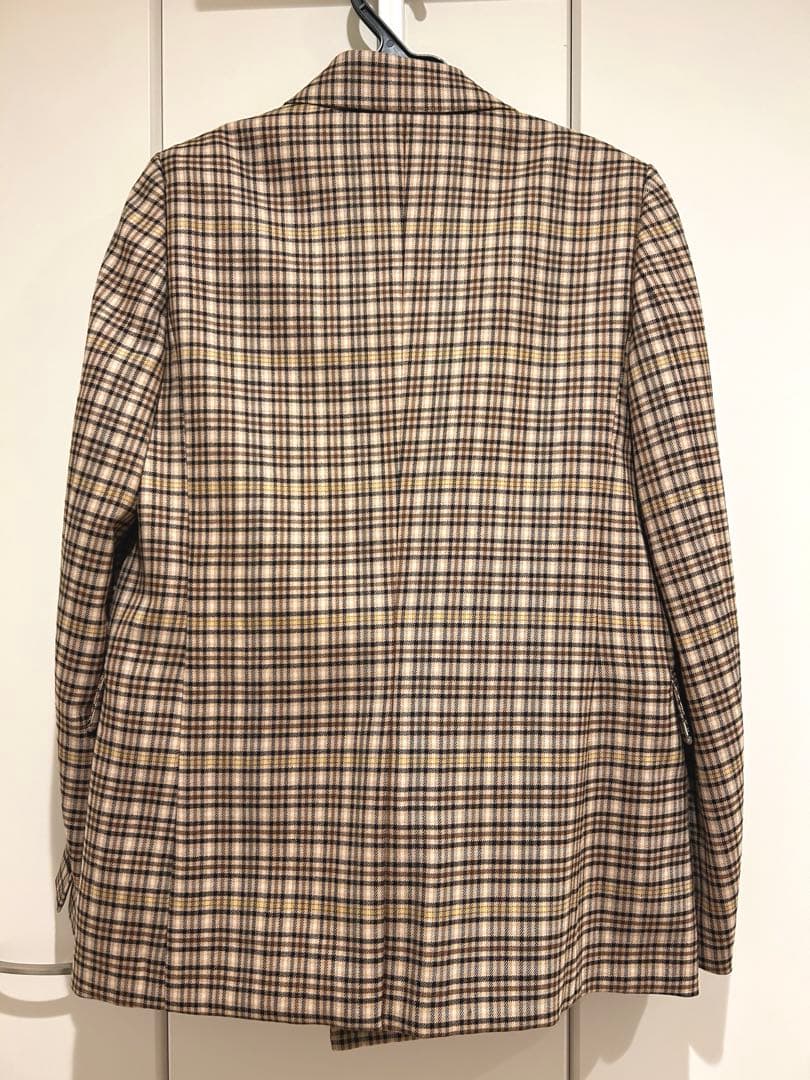 MACPHEE チェックウールストレッチ ダブルブレストジャケット