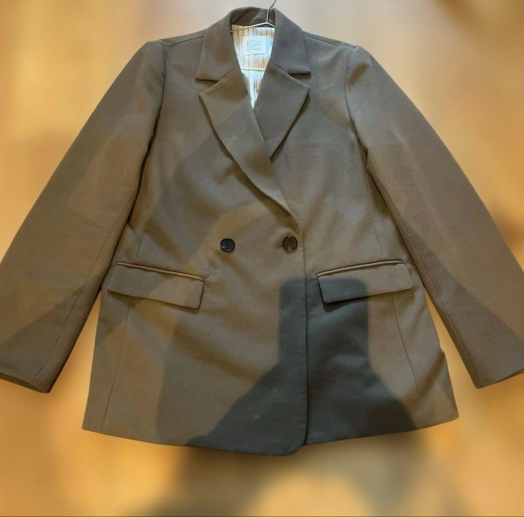 crewre ダブルテーラードジャケット モカ size3