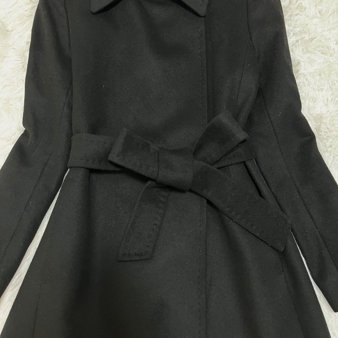 【さくちゃん】【極美品】イネド　ベルテッドコート　ロング　比翼　ダブル