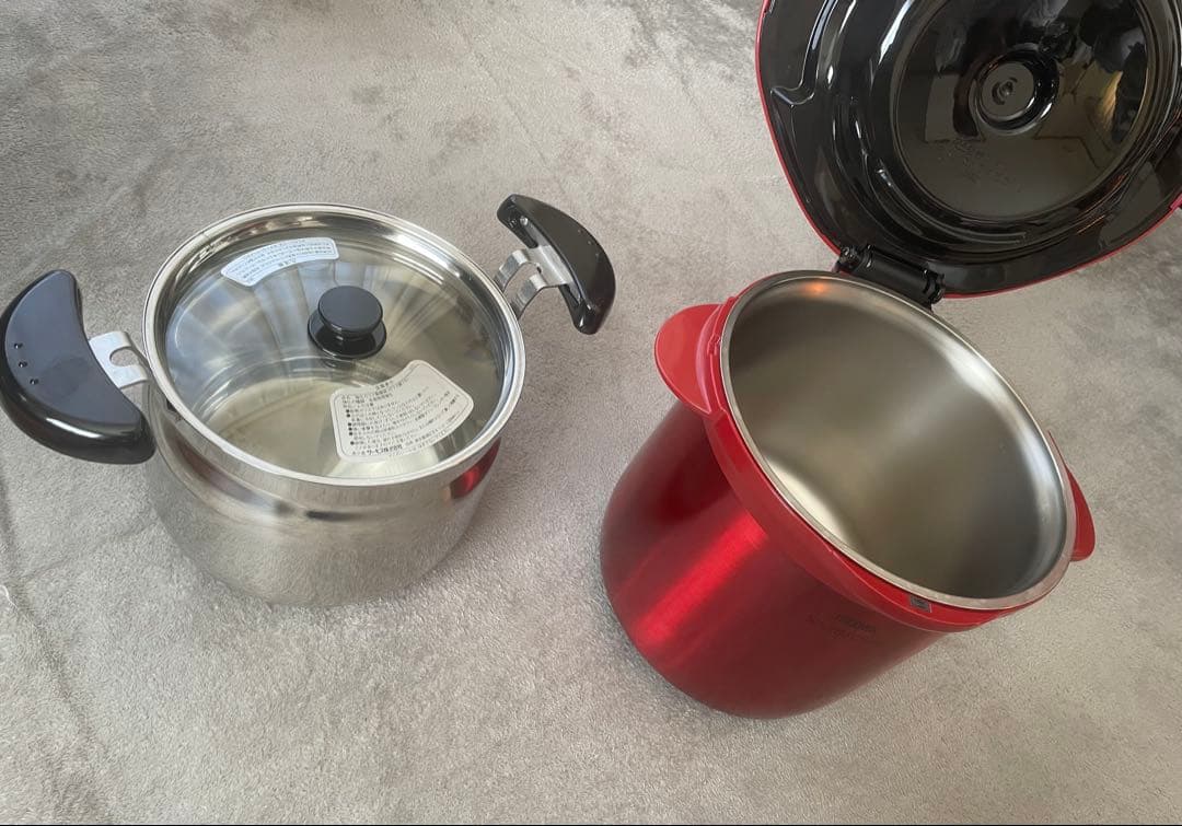 THERMOS真空保温調理器シャトルシェフ4.5L ディープレッド　レシピ本