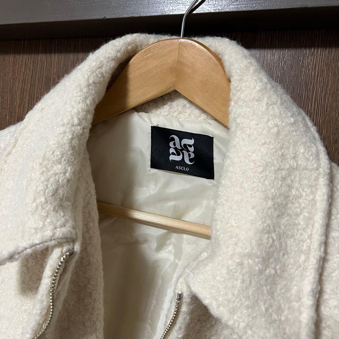 ASCLO ボアジャケット アイボリー　ブークレ