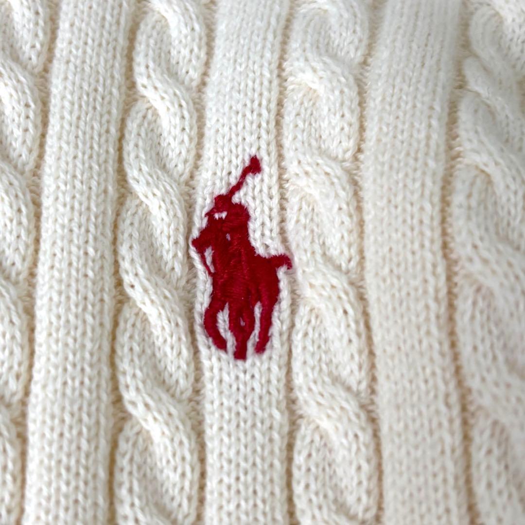 【極美品】ポロラルフローレン ケーブルニット カーディガン ポニー 刺繍