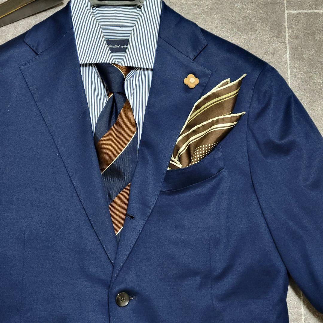 ★chuta様 LARDINI 超高級 ネイビー テーラードジャケット