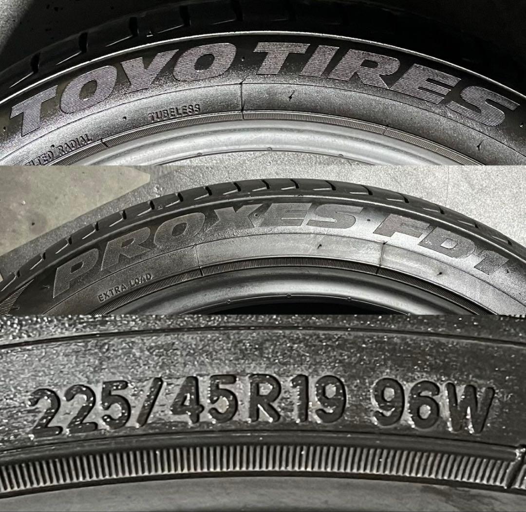 【中古】22年製TOYO TIRES 225/45R19 残り2本！