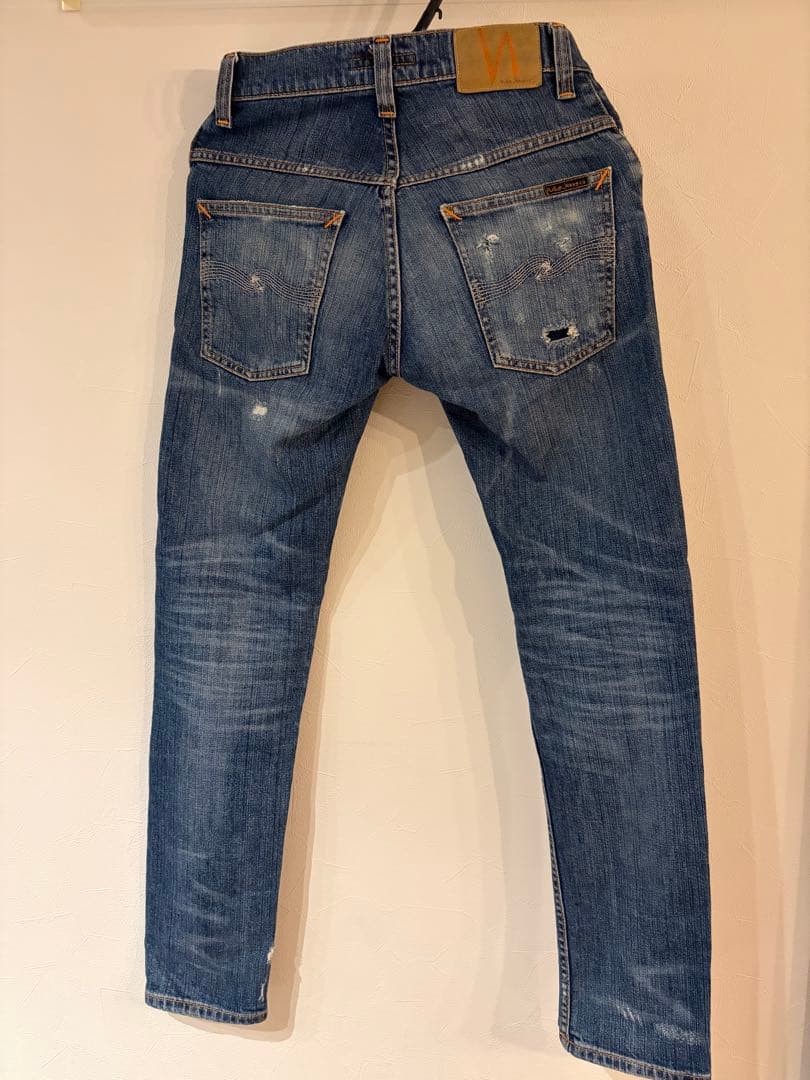 パンツ NudieJeans THIN FINN Worn InEcru W27 L30
