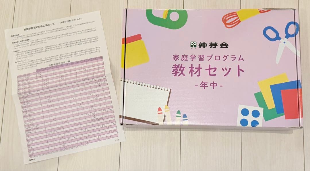 【伸芽会】家庭学習プログラム 年長12冊セット おまけ年中4冊セット 外箱付き