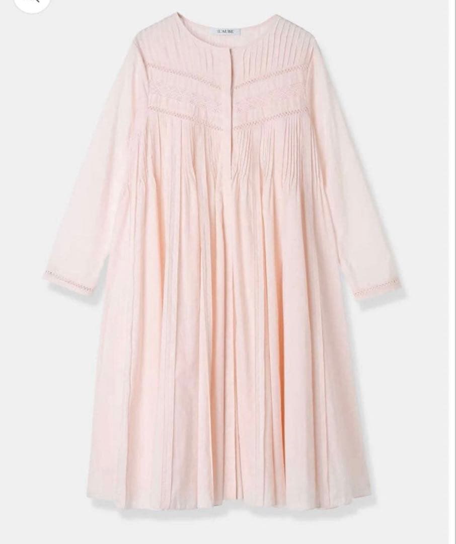 ワンピース Laubeblanc Pin-tuck Lace Mini Dress pink