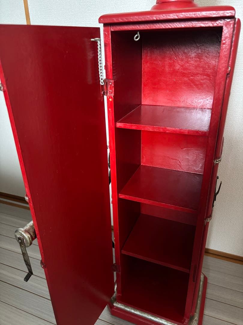 テキサコ ガスポンプ型 CDラック キャビネット レトロ調 木製品 アメリカン
