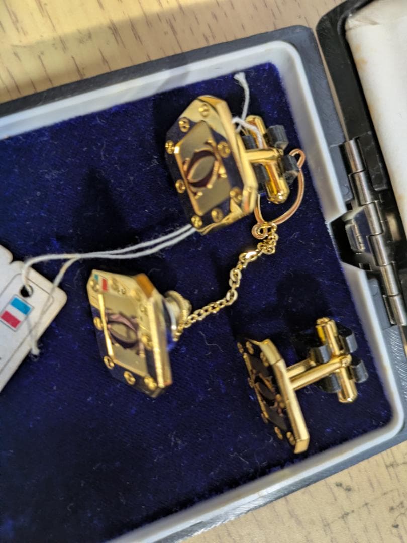 Cartier カルティエ　ビンテージカフス、タイタック、3点セット