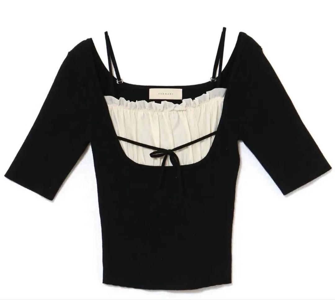 【正規品】 andmary mew frill tops black
