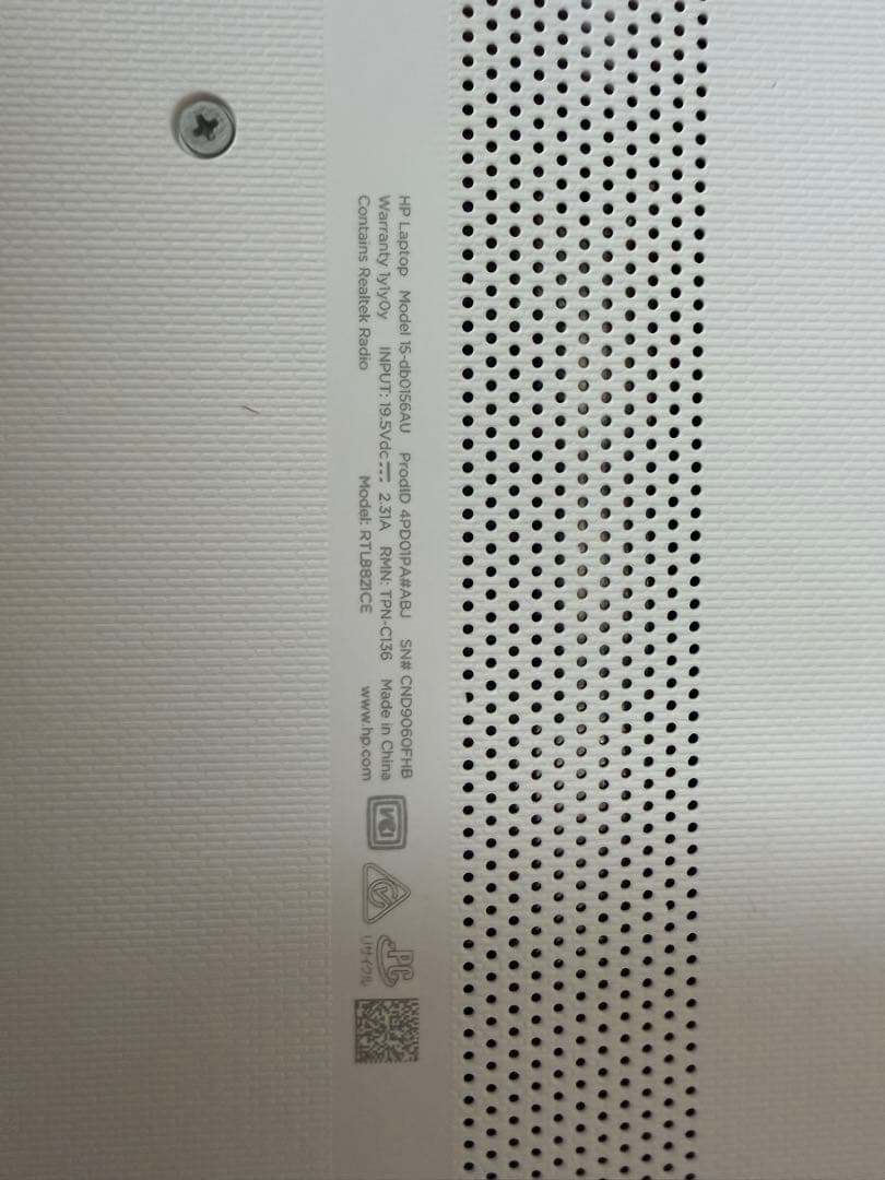 HP 15-db0156AU ノートPC 15.6インチ