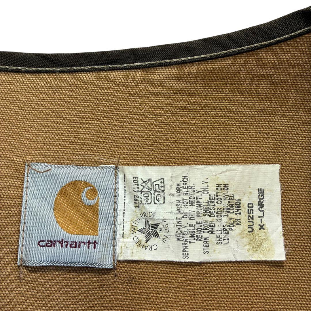 80s 90s USA製 Carhartt ダック ハンティングベスト XL
