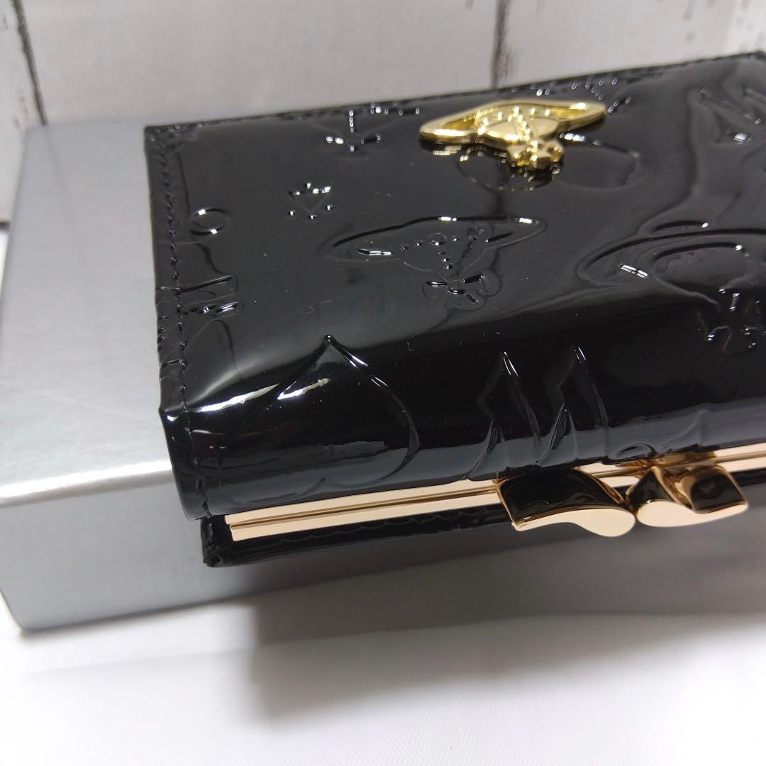 【ショッパー付き】VivienneWestwood♡エナメル三つ折財布　ブラック