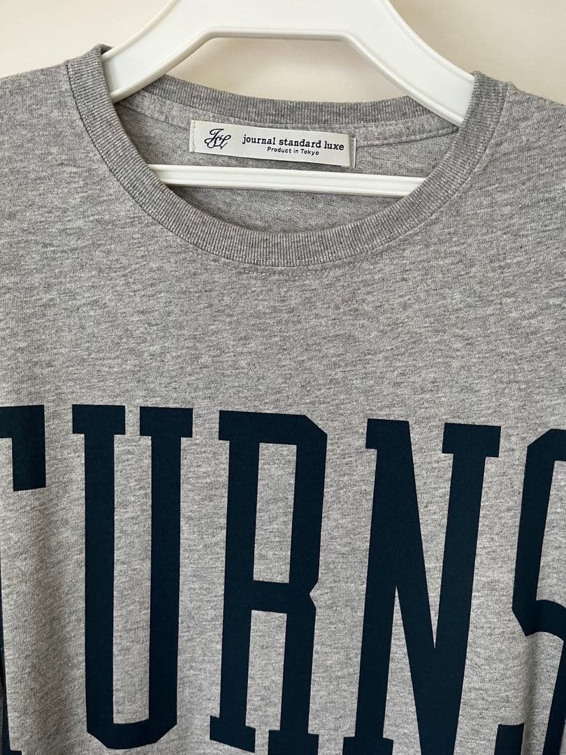 journal standard luxe グレー ロゴTシャツ