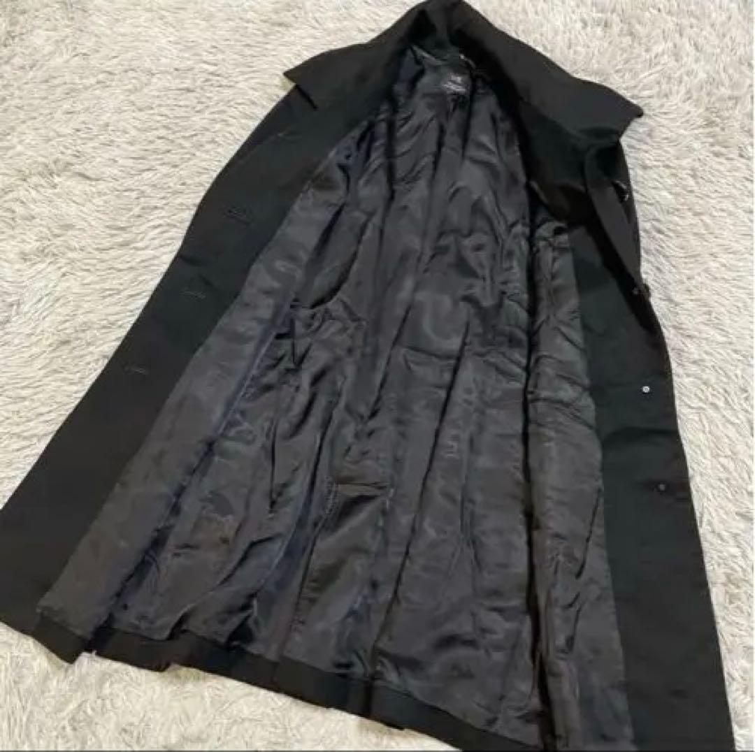 美品 23区 カシミヤ100% ショールカラー ロングコート ベルテッド 黒38