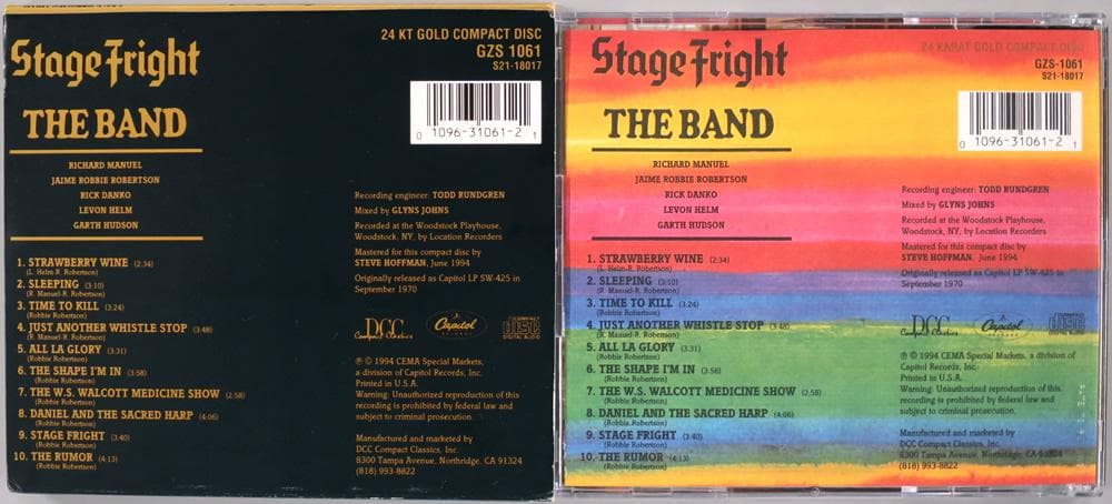 (GOLD CD) The Band 『Stage Fright』 輸入 GZS