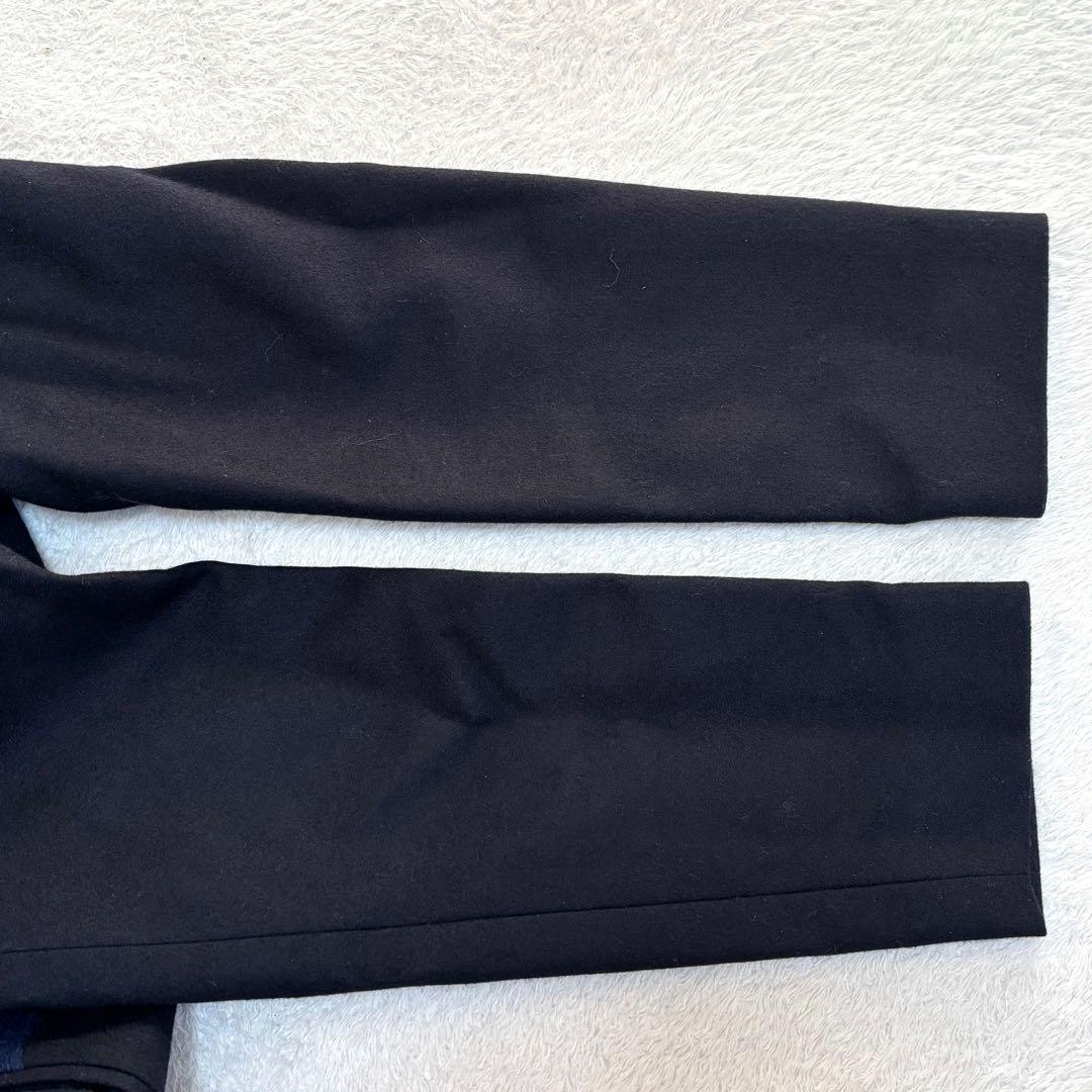 【美品】ADORE アルパカシャギー切替 Aラインワンピース ネイビー 36