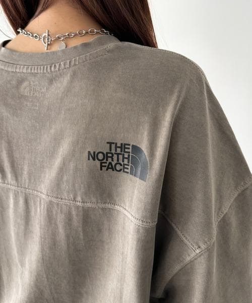 韓国限定☆ THE NORTH FACE ロゴ ステッチ Tシャツ ブラウン M